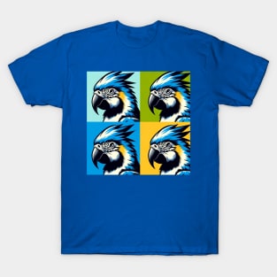 Pop Blue-Headed Parrot Art - Cool Birds T-Shirt